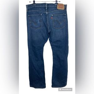 Levis 514 Distressed Blue Jeans 34x30